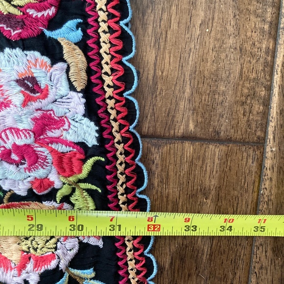 Sundance Catalog Keiko Blooms Floral Embroidered Black Dress Small Petite Boho - Picture 8 of 9